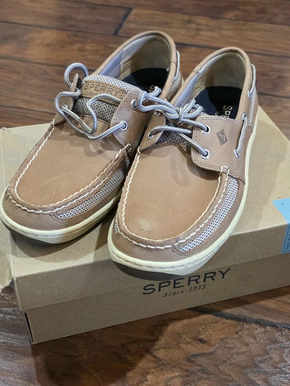 Sperry Tan Leather Boat Shoes